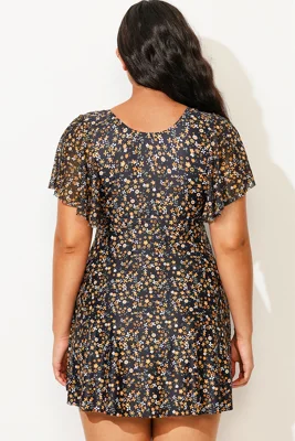 Floral Print Short Sleeve...