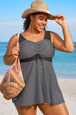 Plus Size Polka Dot...