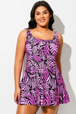 Bright Fuchsia Leaf Square...