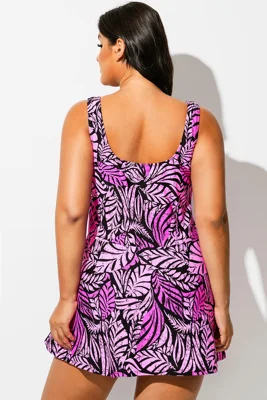 Bright Fuchsia Leaf Square...