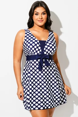 Blue & White Square Neck...