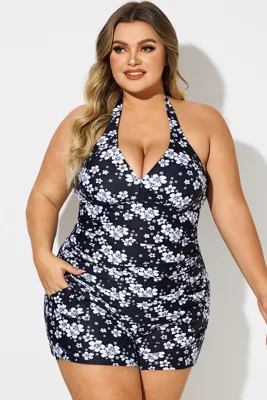 Floral Print Self-Tie...