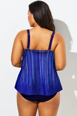 Blue Striped Flowy...