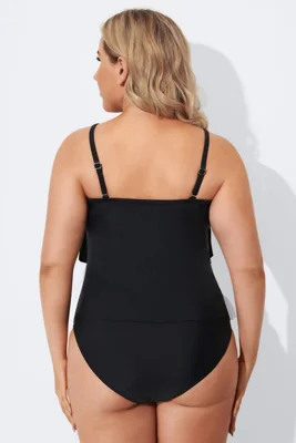 Plus Size Colorblock V-Neck...