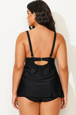 Black Sexy Tie Front...