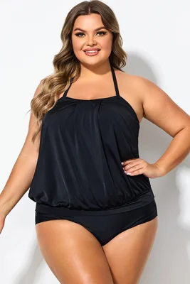 Soild Black Sexy Loose...