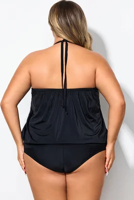 Soild Black Sexy Loose...