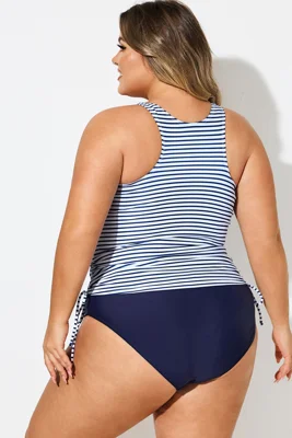 Plus Size Stripe Built-In...