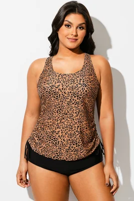 Leopard Print Built-In Bra...