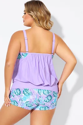 Plus Size Floral Print...