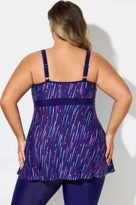 Meteor Striped Print Square...