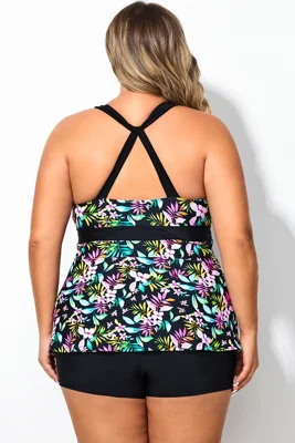 Plus Size Floral Print...