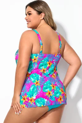 Plus Size Floral Print...