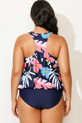 Floral Print Tummy Control...