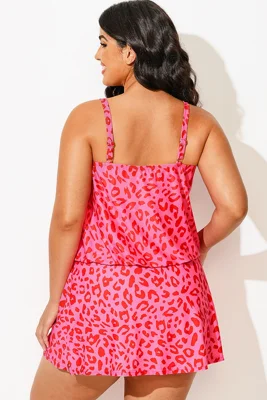 Plus Size Pink Leopard...