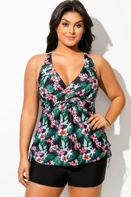 Floral Print Drawstring...