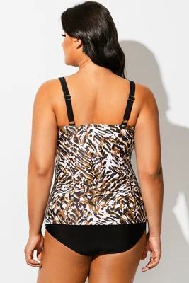 Leopard Print Twist Front...
