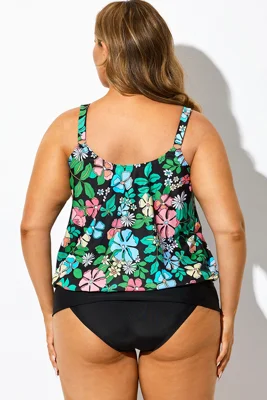 Beach Floral Print Blouson...