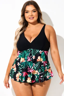 Black Floral Print...