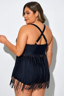 Black Tassel Cross Back...