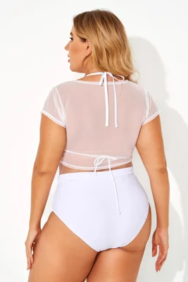 White Self-tie Halter...