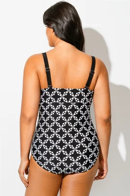 Geometric Cut Out Underwire...