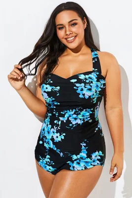 Blue Flower H-Back Sarong...