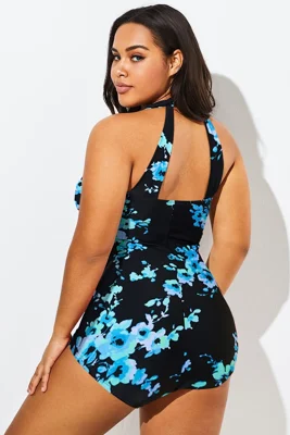 Blue Flower H-Back Sarong...