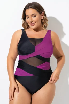 Purple & Black Sexy Cut Out...