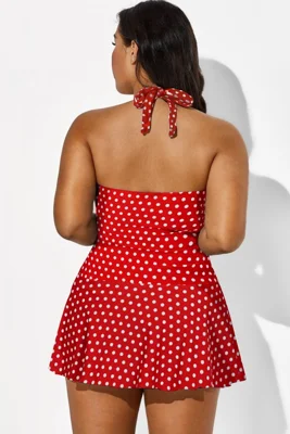 Red Halter Twist-front...