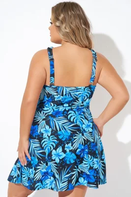 Blue Floral Printed High...
