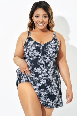 Black Floral Printed Double...