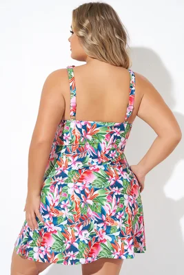 Tropic Pattern High Neck...