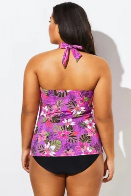 Pink Orchid Shirred Halter...