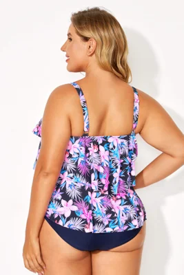 Tiered-Ruffle Floral...