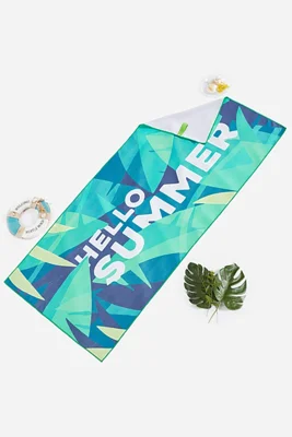 Green Leaf Print Oversized...