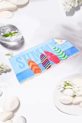 Skateboard Print Oversized Absorbent Sand Beach Towel