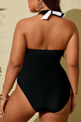 Plus Size Color Block...