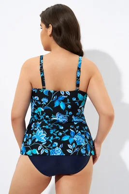 Blue Floral Print...