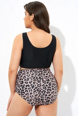 Black Wide Strap Knot Front...