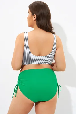 Stripe Front Cross Lace Up...