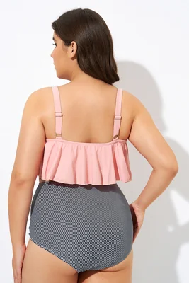 Womens High Waisted Falbala...