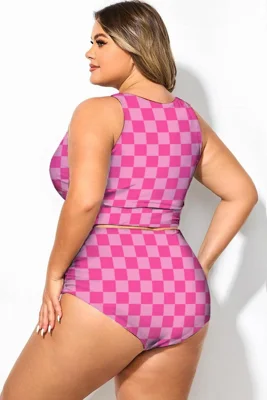 Plus Size Pink Check...
