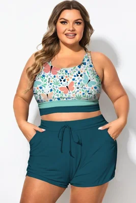 Plus Size Round Neck Mint...