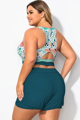 Plus Size Round Neck Mint...