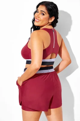 Plus Size Round Neck Dark...