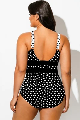Polka Dot Cut Out One Piece...