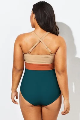 Vibrant Color Block Twist...