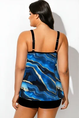 Round Neck Marbled Gold...