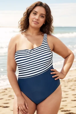 Blue and White Stripe One...